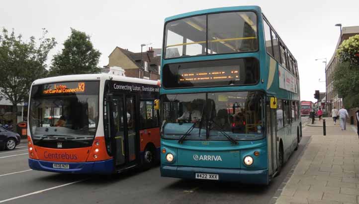 Arriva Shires Dennis Trident Alexander ALX400 5422 & Centrebus VDL SB120 Plaxton Centro 706